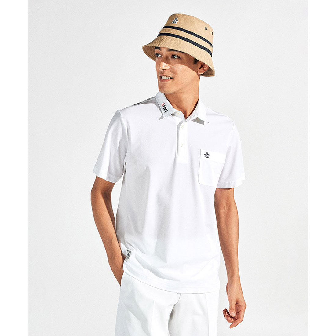 Munsingwear(ings) マンシングウェア Munsingwear ハイゲージ鹿の子半袖シャツ ホワイト 3L Munsingwear(ings) マンシングウェア Munsingwear ハイゲージ鹿の子半袖シャツ ホワイト 3L