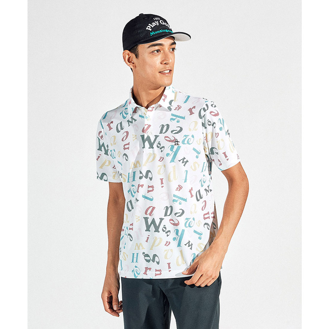 Munsingwear(ings) マンシングウェア Munsingwear サンスクリーンNIRマルチロゴプリント ホワイト 3L Munsingwear(ings) マンシングウェア Munsingwear サンスクリーンNIRマルチロゴプリント ホワイト 3L