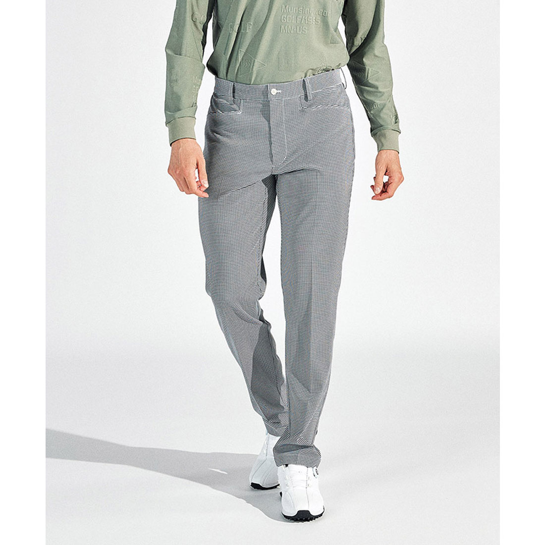 Munsingwear(ings) 360°ストレッチギンガムチェックLポケットパンツ ネイビー 76 Munsingwear(ings) 360°ストレッチギンガムチェックLポケットパンツ ネイビー 76