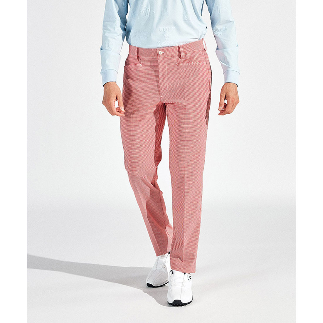 Munsingwear(ings) 360°ストレッチギンガムチェックLポケットパンツ レッド 96 Munsingwear(ings) 360°ストレッチギンガムチェックLポケットパンツ レッド 96