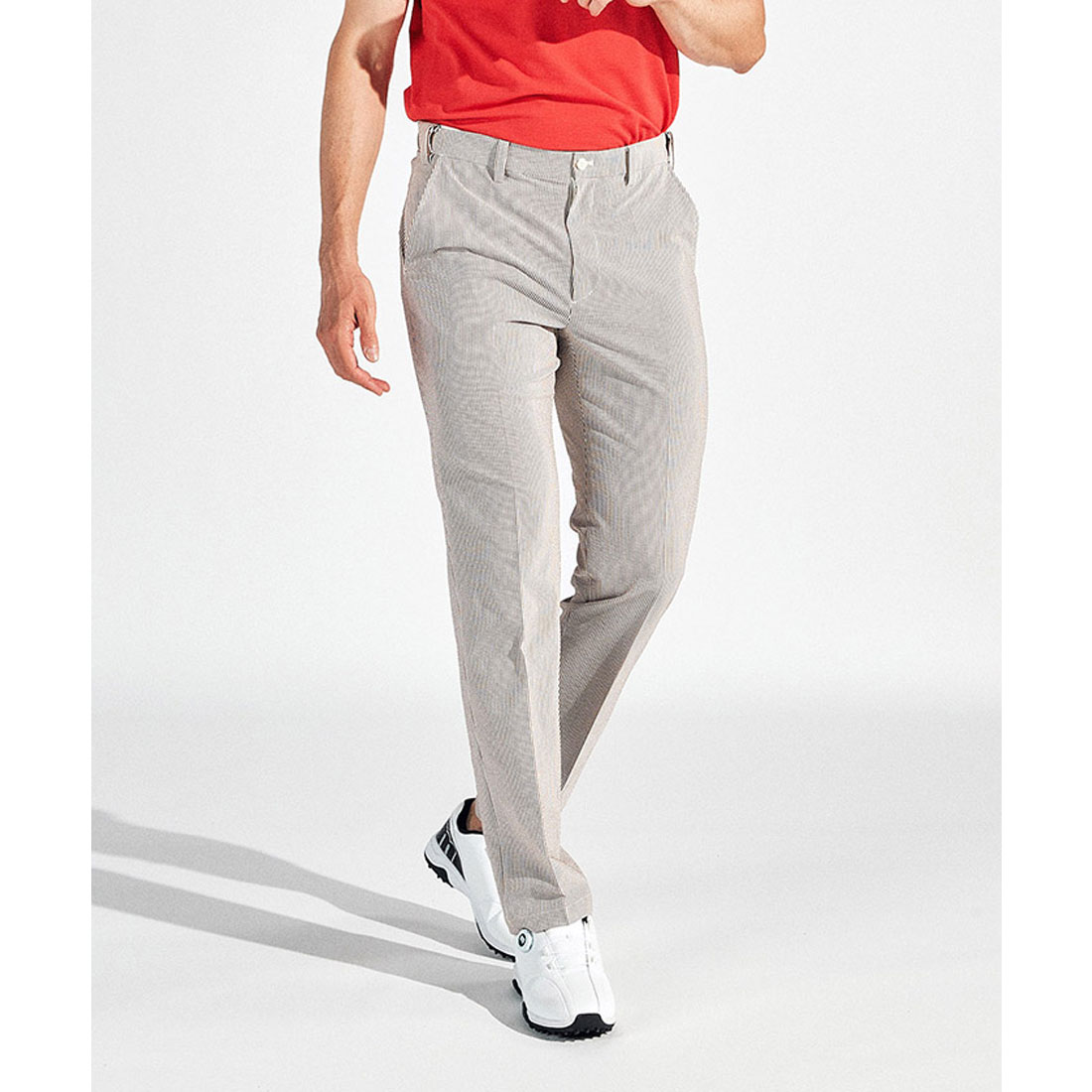 Munsingwear(ings) マンシングウェア Munsingwear ウエストフリーシアサッカーストライプパ ブラウン 79 Munsingwear(ings) マンシングウェア Munsingwear ウエストフリーシアサッカーストライプパ ブラウン 79