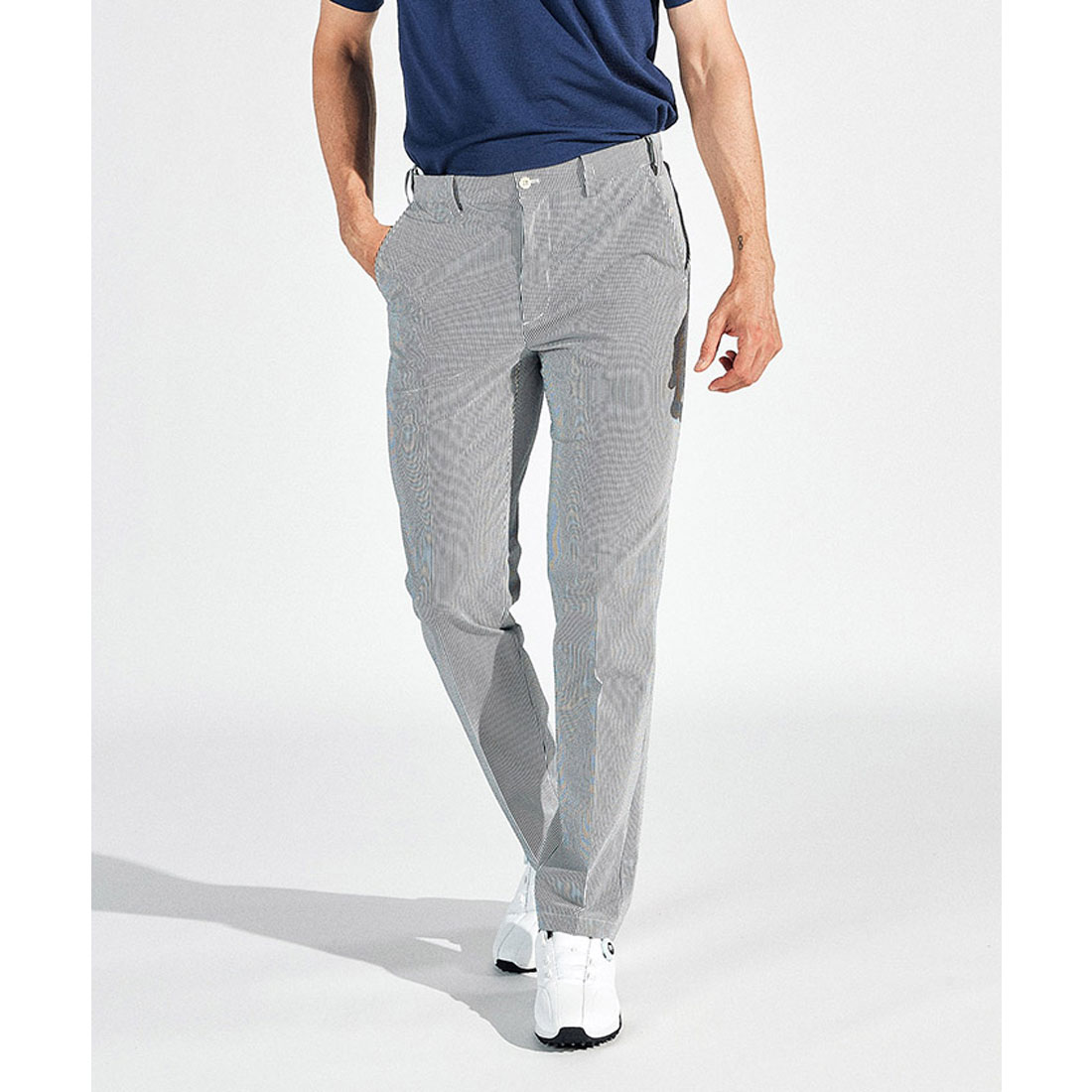 Munsingwear(ings) マンシングウェア Munsingwear ウエストフリーシアサッカーストライプパ ネイビー 85 Munsingwear(ings) マンシングウェア Munsingwear ウエストフリーシアサッカーストライプパ ネイビー 85