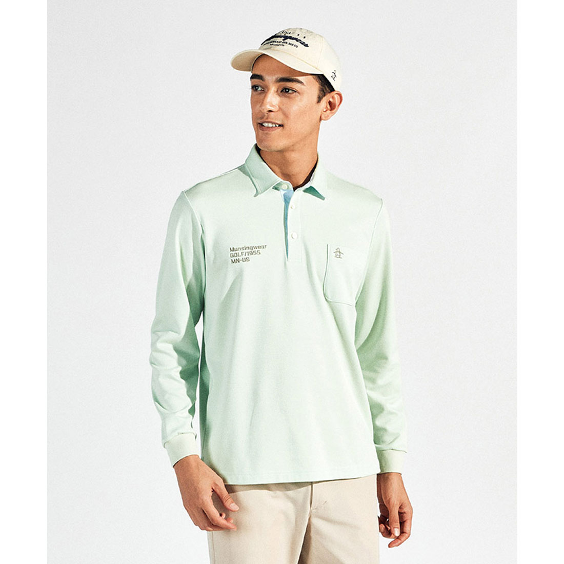 Munsingwear(ings) マンシングウェア Munsingwear サンスクリーンNIRドット鹿の子長袖ポ ライム L Munsingwear(ings) マンシングウェア Munsingwear サンスクリーンNIRドット鹿の子長袖ポ ライム L