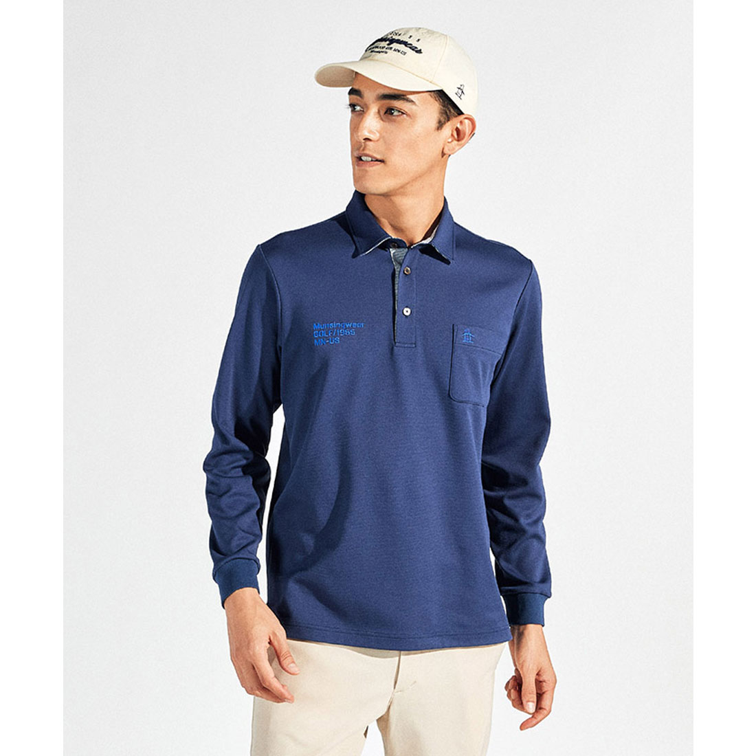 Munsingwear(ings) マンシングウェア Munsingwear サンスクリーンNIRドット鹿の子長袖ポ ネイビー L Munsingwear(ings) マンシングウェア Munsingwear サンスクリーンNIRドット鹿の子長袖ポ ネイビー L