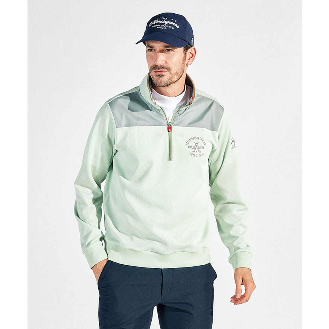 Munsingwear(ings) マンシングウェア Munsingwear 360°ストレッチハイブリットハーフジ エメラルド M Munsingwear(ings) マンシングウェア Munsingwear 360°ストレッチハイブリットハーフジ エメラルド M