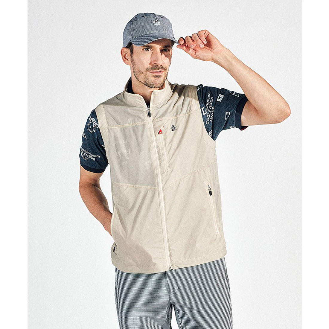 Munsingwear(ings) ナイロンユーティリティスプリングベスト ベージュ 3L Munsingwear(ings) ナイロンユーティリティスプリングベスト ベージュ 3L