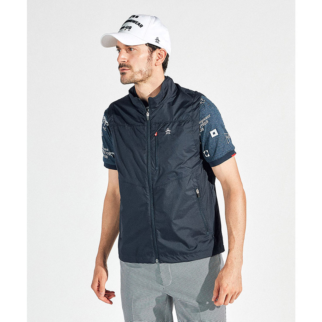 Munsingwear(ings) ナイロンユーティリティスプリングベスト ネイビー M Munsingwear(ings) ナイロンユーティリティスプリングベスト ネイビー M