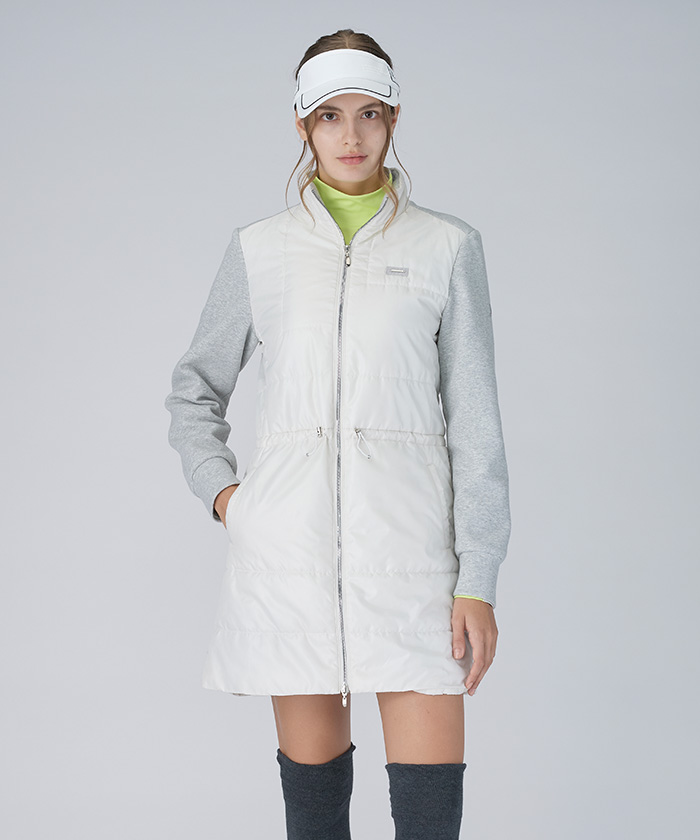 LANVINSPORT 中綿長袖ワンピース【蓄熱保温】 グレー 36 LANVINSPORT 中綿長袖ワンピース【蓄熱保温】 グレー 36