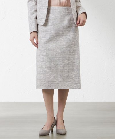 綿スラブニットツイードスカート