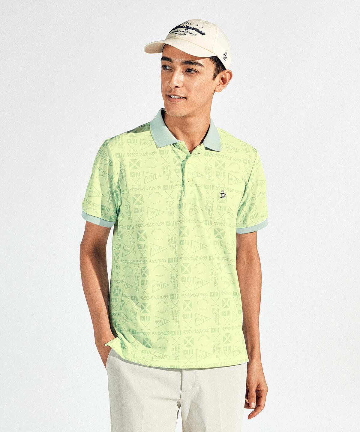 Munsingwear(ings) マンシングウェア Munsingwear サンスクリーンNIRグラフィック総柄プ ライム M Munsingwear(ings) マンシングウェア Munsingwear サンスクリーンNIRグラフィック総柄プ ライム M