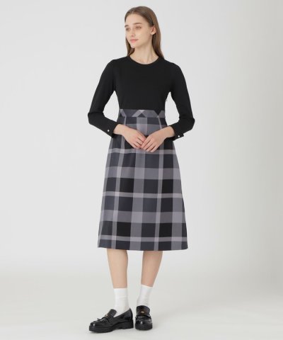 クレストブリッジチェッククロッシングビエラドッキングドレス