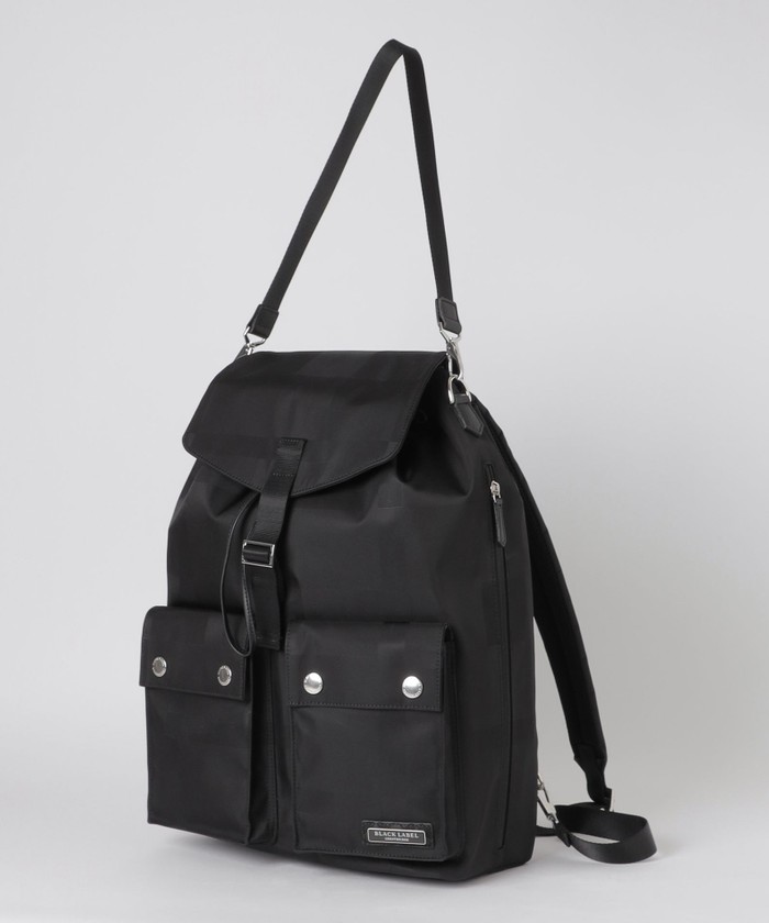 リモンタナイロンジャカードクレストブリッジチェックバックBLACK LABEL リモンタナイロンジャカードクレストブリッジチェックバック