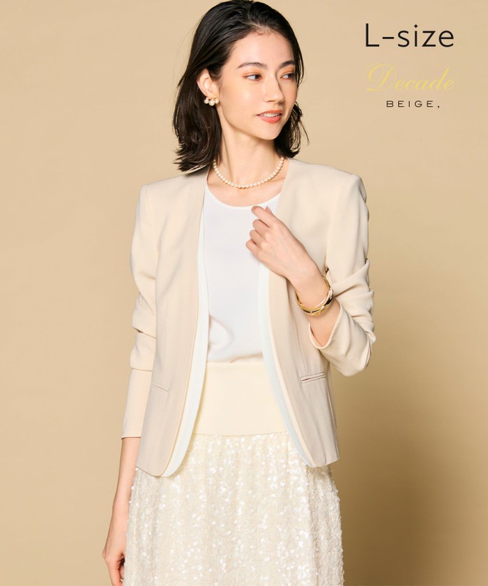 BEIGE 【L−size】CINDY / ダブルカラージャケット SHEERORANGE×WHITE 10 BEIGE 【L−size】CINDY / ダブルカラージャケット SHEERORANGE×WHITE 10
