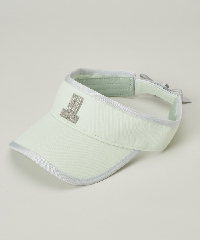 LANVINSPORT 綿素材サンバイザー【UV】 グリーン F LANVINSPORT 綿素材サンバイザー【UV】 グリーン F