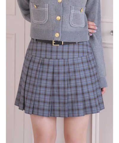 ベルト付きプリーツスカショーパン