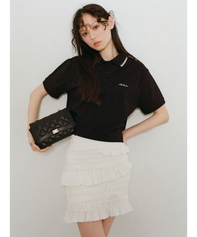 シャーリングフリルミニスカート