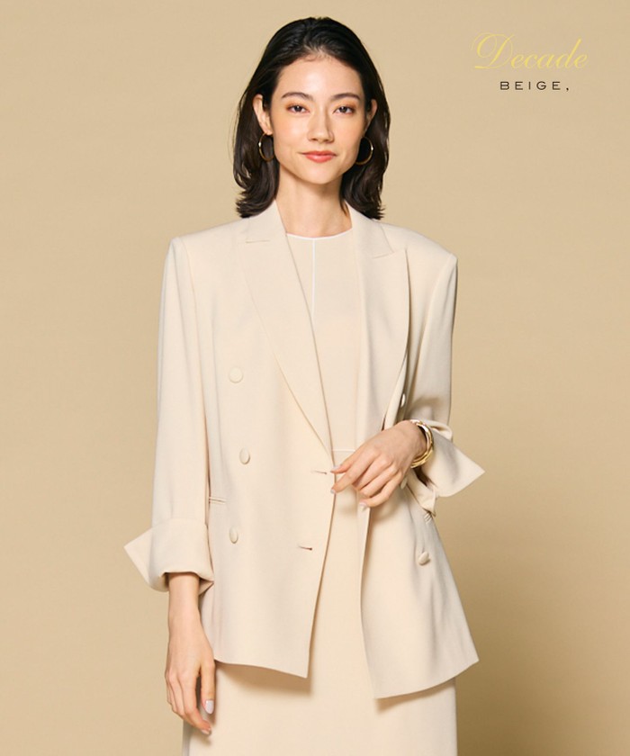 BEIGE 【洗える】CINDY / ダブルブレストジャケット SHEERORANGE 4 BEIGE 【洗える】CINDY / ダブルブレストジャケット SHEERORANGE 4