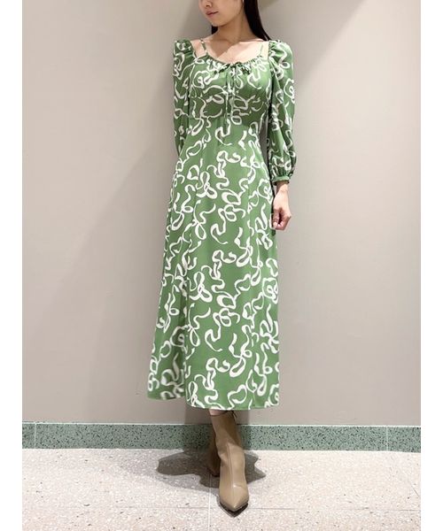 SNIDEL ワンピース オケージョンドレス カーキ SNIDEL ワンピース オケージョンドレス カーキ レディース