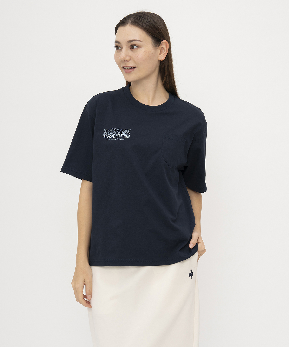 lecoqsportif(ings) ルコックスポルティフ le coq sportif ヘランカボックスTシャツ ネイビー L lecoqsportif(ings) ルコックスポルティフ le coq sportif ヘランカボックスTシャツ ネイビー L