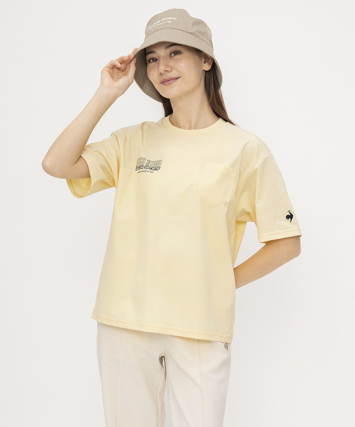 lecoqsportif(ings) ルコックスポルティフ le coq sportif ヘランカボックスTシャツ イエロー L lecoqsportif(ings) ルコックスポルティフ le coq sportif ヘランカボックスTシャツ イエロー L