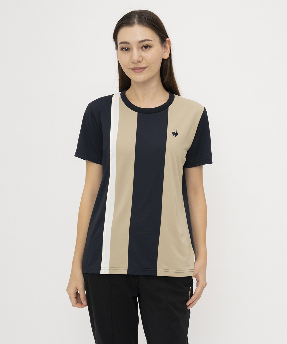 lecoqsportif(ings) ルコックスポルティフ le coq sportif カラーブロックTシャツ ネイビー S lecoqsportif(ings) ルコックスポルティフ le coq sportif カラーブロックTシャツ ネイビー S