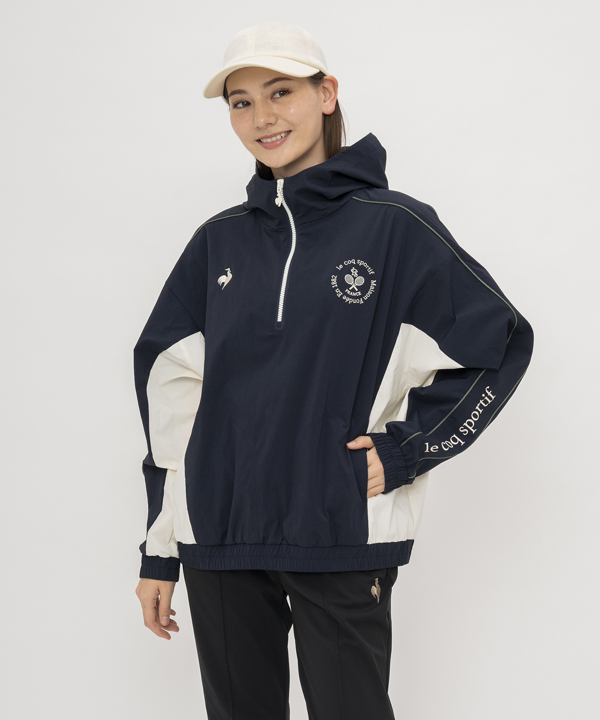 lecoqsportif(ings) ルコックスポルティフ le coq sportif アノラックジャケット ネイビー S lecoqsportif(ings) ルコックスポルティフ le coq sportif アノラックジャケット ネイビー S