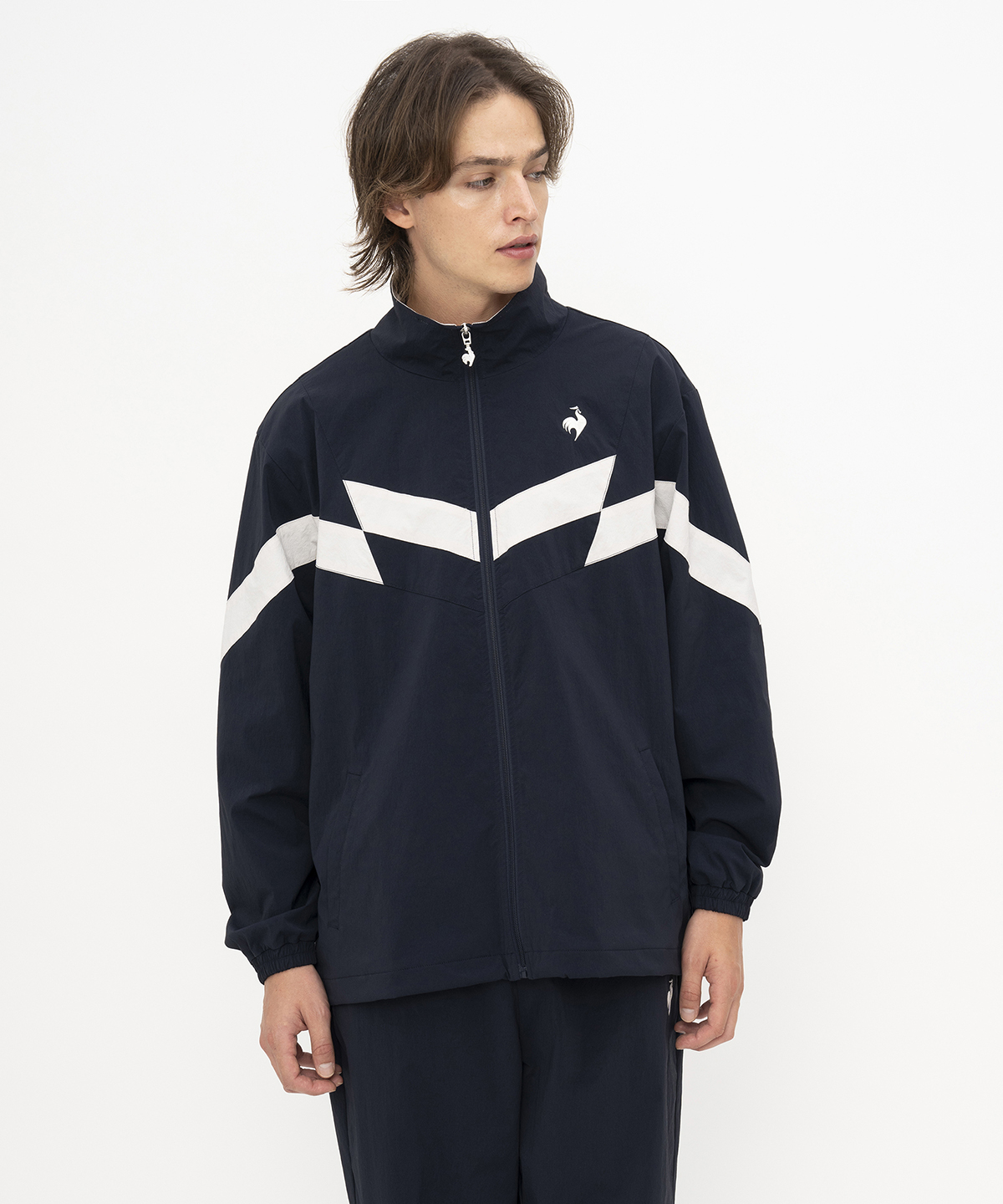 lecoqsportif(ings) ルコックスポルティフ le coq sportif ナイロンクロスジャケット ネイビー M lecoqsportif(ings) ルコックスポルティフ le coq sportif ナイロンクロスジャケット ネイビー M