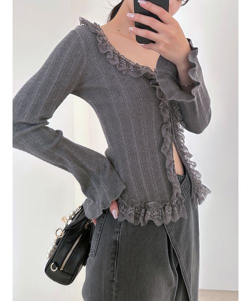 Sustainableフリルニットプルオーバー(507805794)｜阪急百貨店公式通販