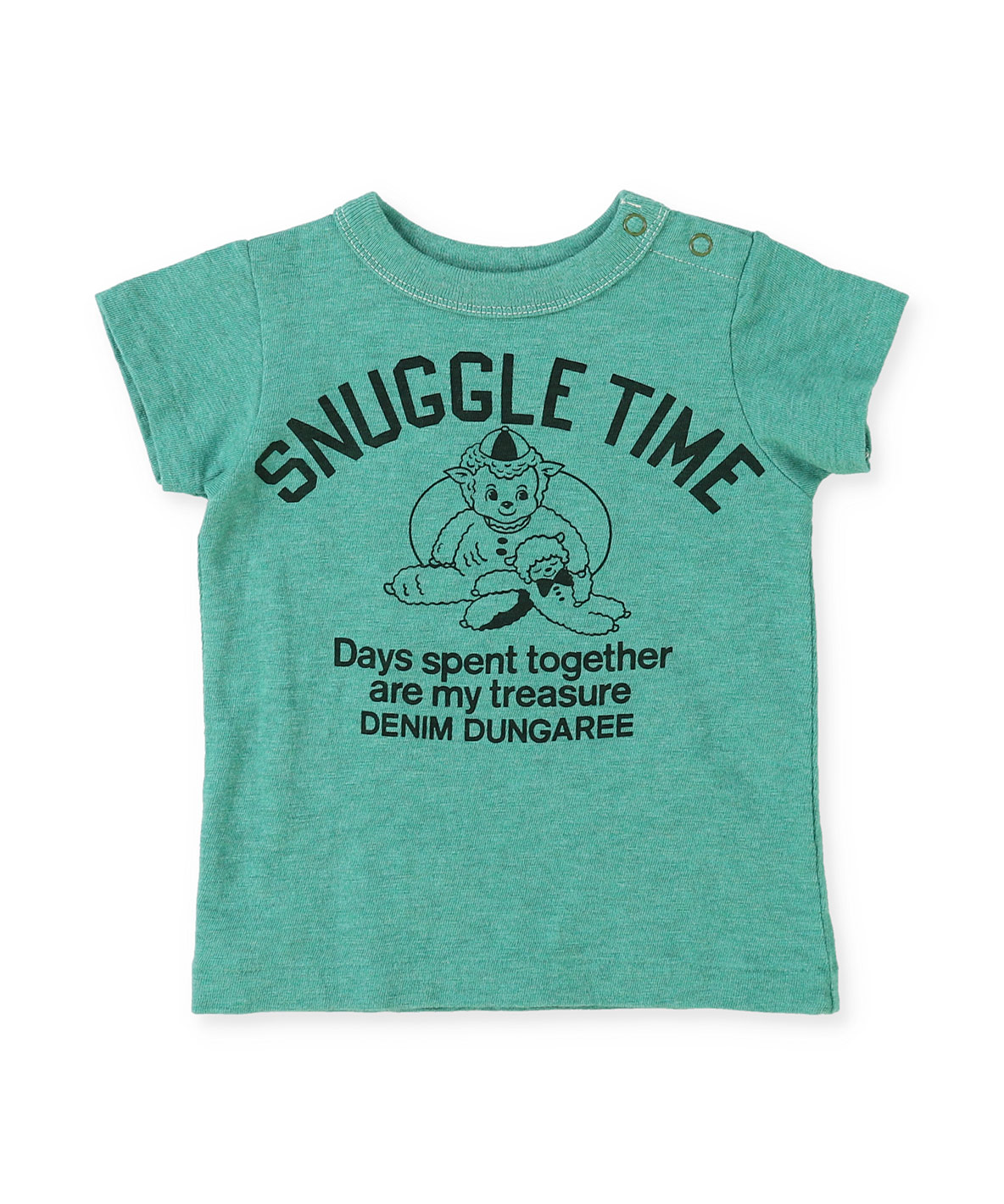 DENIMDUNGAREE デニムダンガリー DENIM DUNGAREE ME Baby Tee グリーン BS(80)/80cm DENIMDUNGAREE デニムダンガリー DENIM DUNGAREE ME Baby Tee グリーン BS(80)/80cm