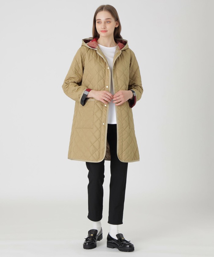 一部店舗限定】クレストブリッジチェックキルティングロング