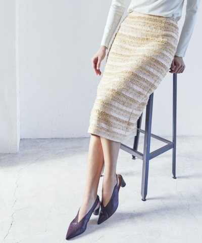 ファンシーツィード タイトスカート