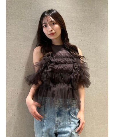 チュールコンビ2wayトップス