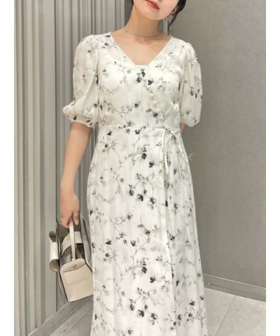 サテンカシュクールワンピース