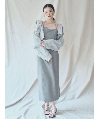 ドレープストレートキャミワンピース
