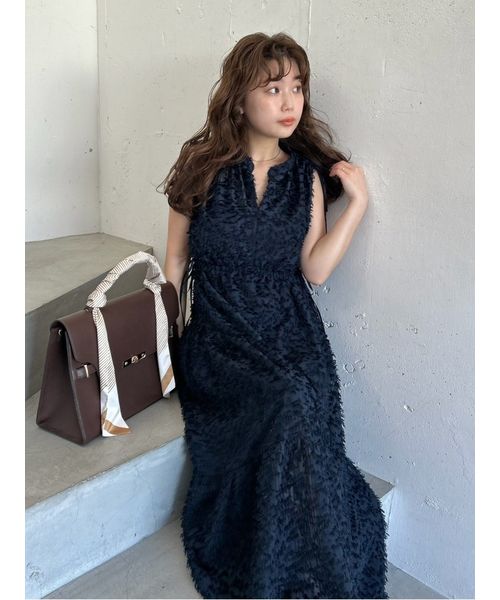 [美品]FRAY I.D/ジャガードノースリワンピース　サイズ0 モカ 美品]FRAY I.D/ジャガードノースリワンピース - メルカリ