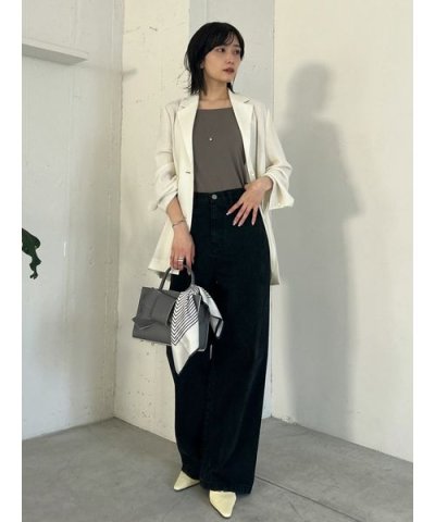 ハイウエストワイドデニムパンツ
