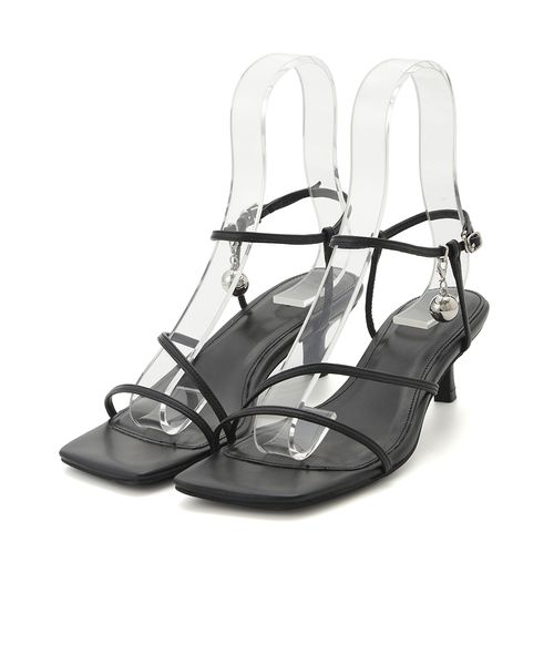 FENDI 25SS FFメタルバックル カーフレザー ストラップサンダル FF サンダル レザー ブラック | Fendi
