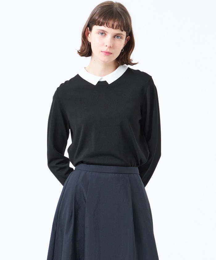 Bicolor Knit Polo（バイカラーニットポロ）】(507604834)｜阪急