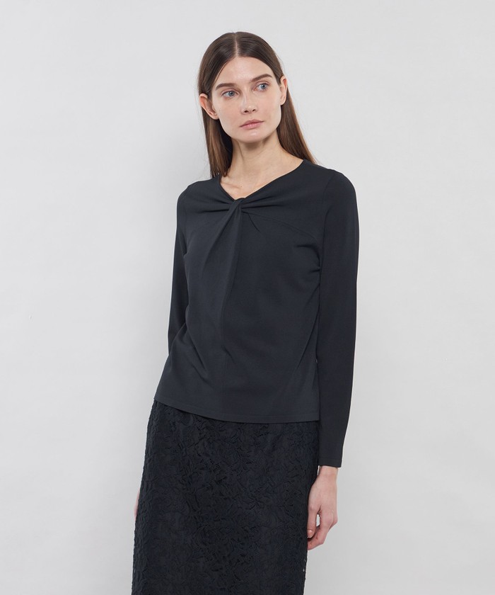 【新品】EPOCA キュプラストレッチ スタンドカラーニットプルオーバー ブルー系｜ニット・セーター｜EPOCA(エポカ)｜阪急百貨店公式