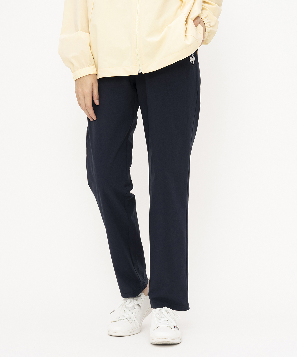 lecoqsportif(ings) ルコックスポルティフ le coq sportif ストレッチリップクロスパンツ ネイビー L