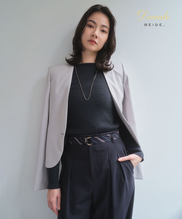 セットアップ対応】LUIZA / ノーカラージャケット(507815508)｜阪急