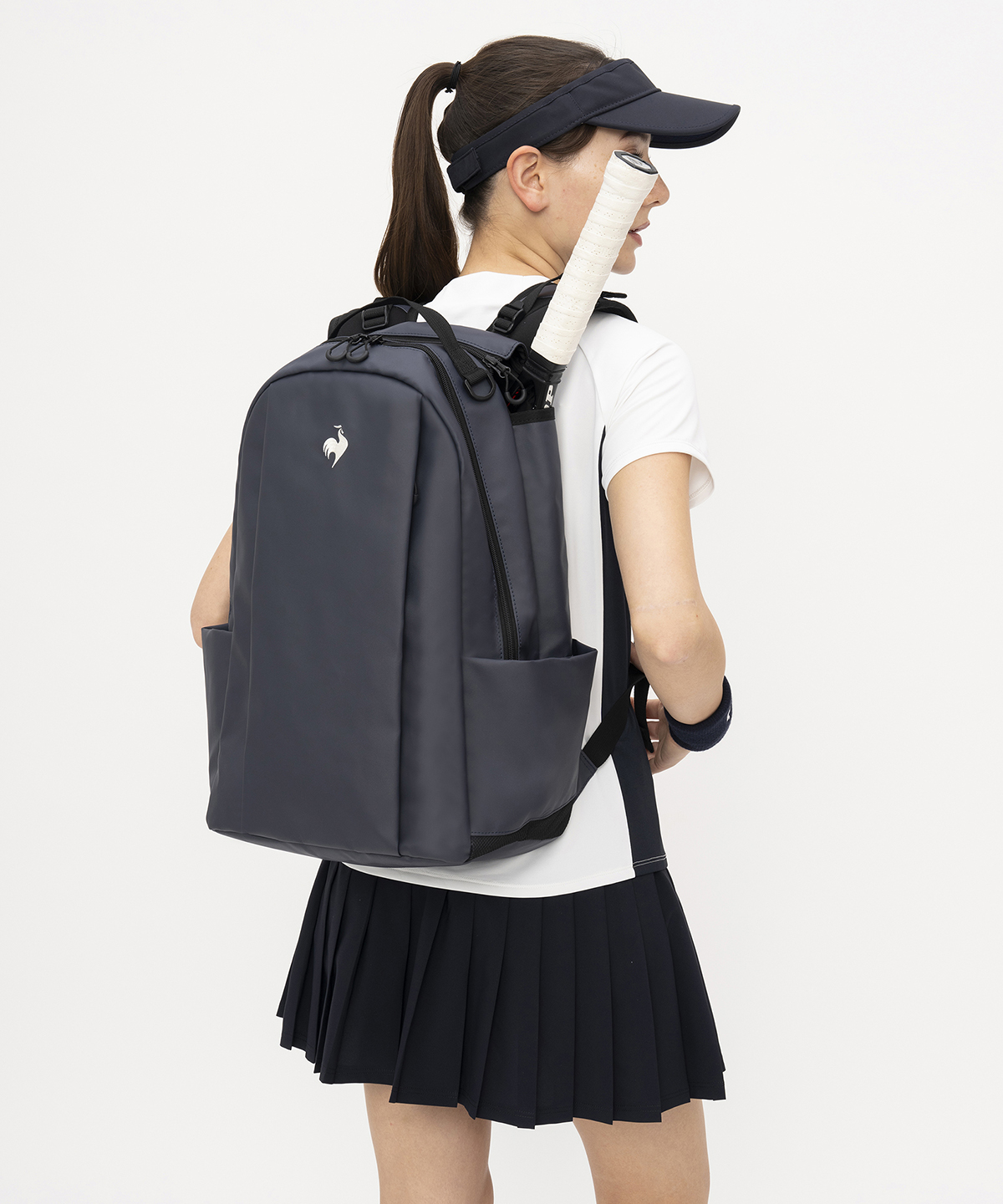 lecoqsportif(ings) ルコックスポルティフ le coq sportif ラケットバックパック ネイビー F lecoqsportif(ings) ルコックスポルティフ le coq sportif ラケットバックパック ネイビー F
