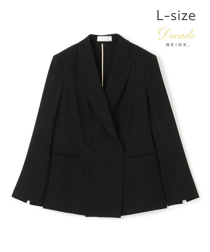 BEIGE 【洗える・L−size】CINDY / ダブルブレストジャケット BLACK 10 BEIGE 【洗える・L−size】CINDY / ダブルブレストジャケット BLACK 10