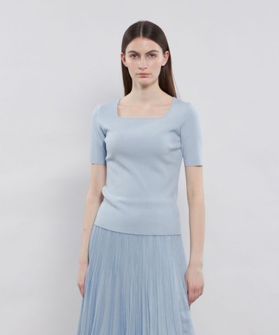 【2025年春夏モデル】キュプラベーシック スクエアカラーニット