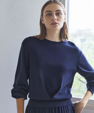 キュプラナイロン フロントタックニット