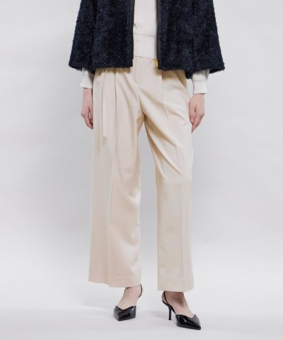 クリーンウールトロ ワイドタックパンツ