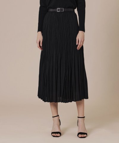 リネンライクボイルプリーツスカート