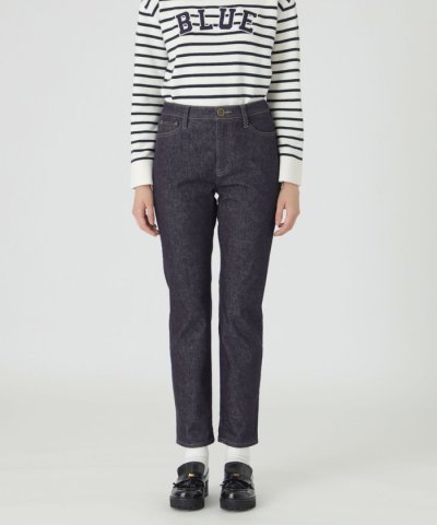 デニムハイライズストレートパンツ