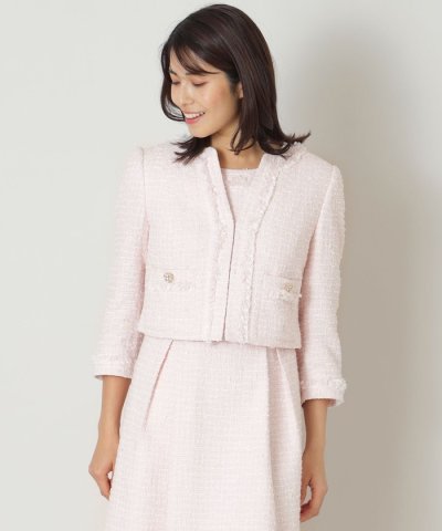 ライトカラーツイード ショートジャケット