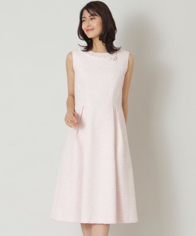 ライトカラーツイード フィット＆フレア ワンピース